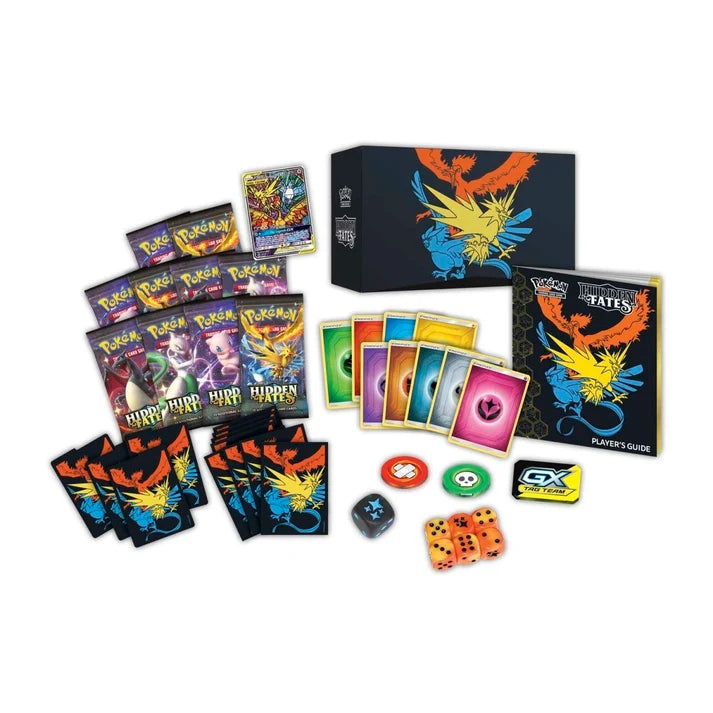 Pokémon TCG Hidden Fates Elite Trainer Box – 10 Booster Packs & Moltres Zapdos Articuno GX Promo