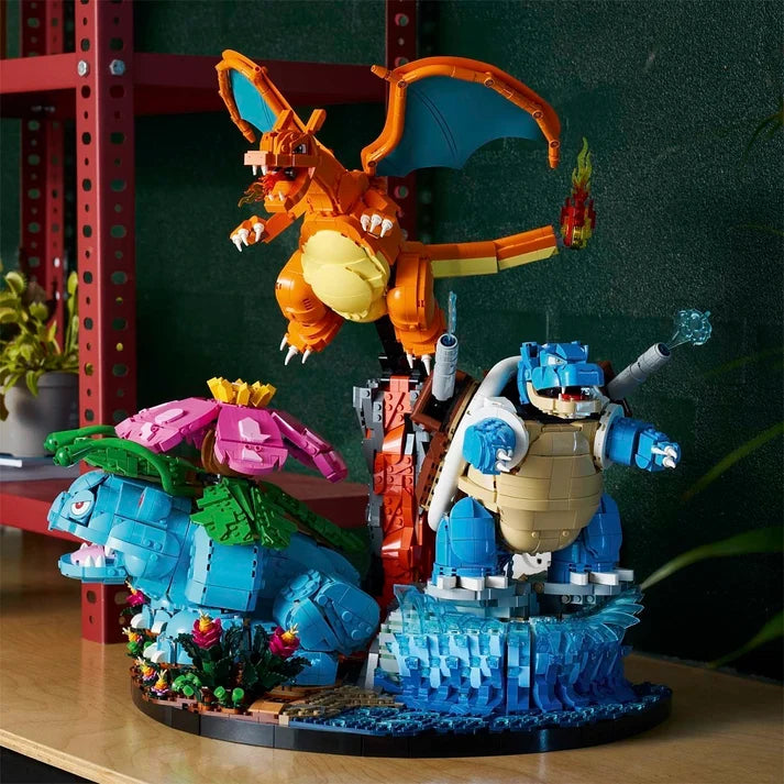 LEGO® Pokémon™ Venusaur, Charizard & Blastoise – Pokémon Building Set, Starter Pokémon Toys & Collectible Gift